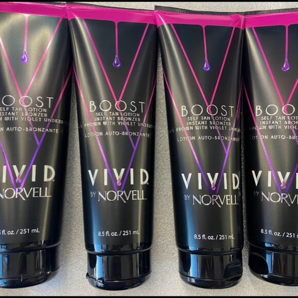 LOT OF 4 - NWT NORVELL VIVID BOOST SELF-TAN LOTION VIOLET HUE COOL BROWN - Picture 1 of 2
